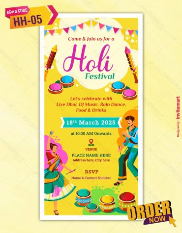 Holi Festival Invitation