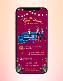 Ladies Kitty Party Invitation