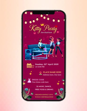Ladies Kitty Party Invitation