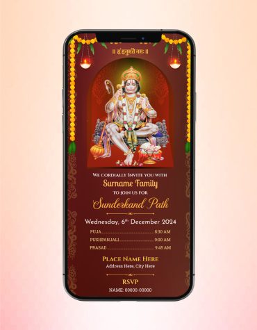 Sunderkand Invitation Card