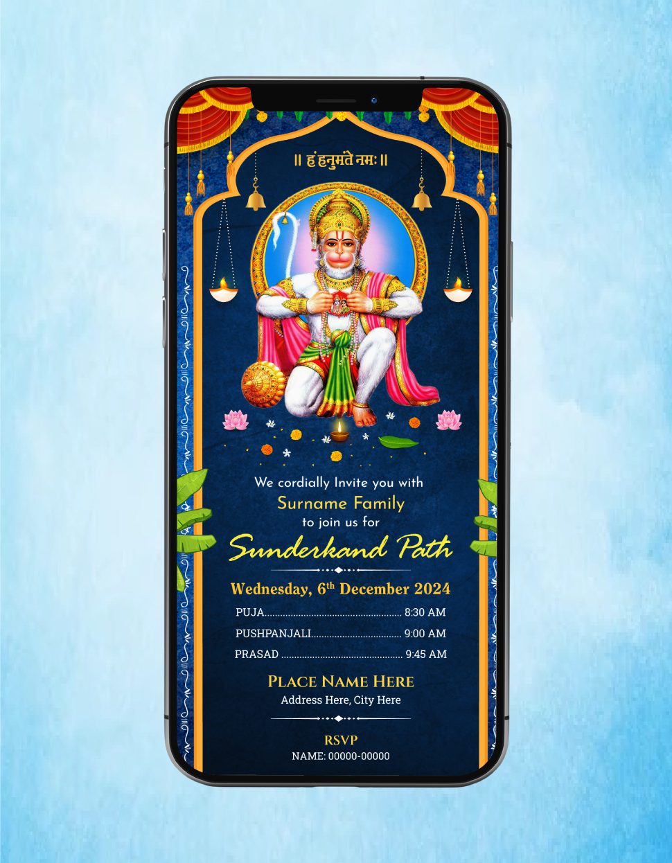 Sunderkand Path Invite Card