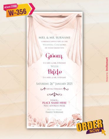 Wedding Ceremony Invitation Card