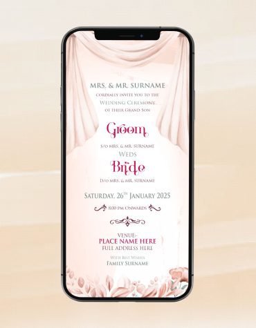 Wedding Ceremony Invitation Card