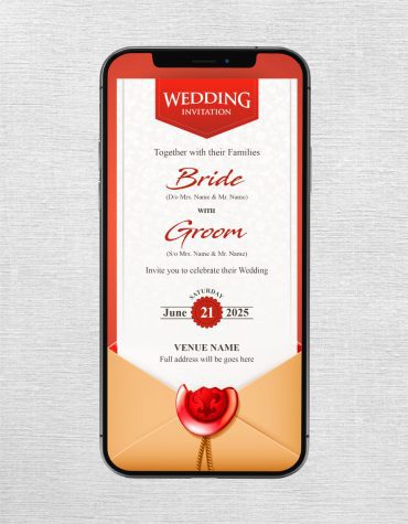Envelope Opening Wedding Invitation