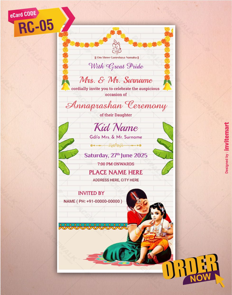 Annaprashan Ceremony Invitation Card