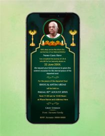 Bhog And Antim Ardas Card Template