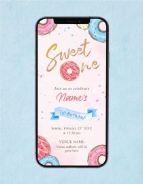 Donut Birthday Invitation