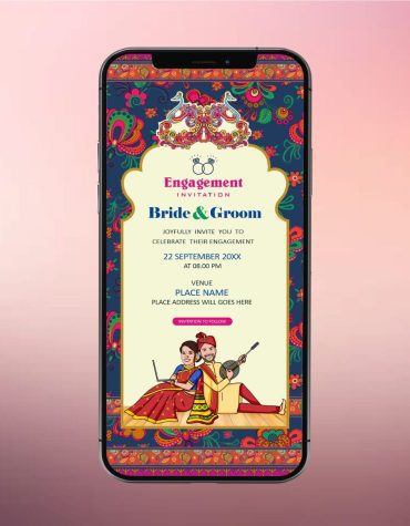 Engagement Caricature Invitation