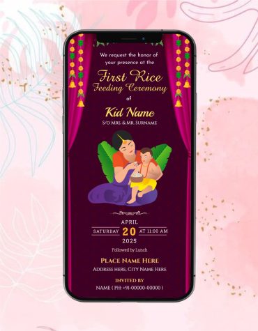 First Rice Ceremony Invitation
