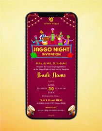 Jaggo Night Invitation Card