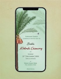 Mehndi Invitation Card Maker