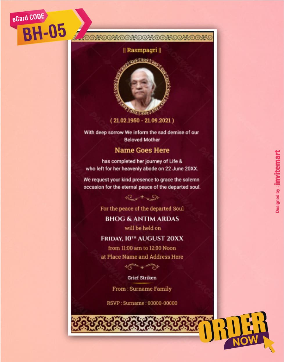 Rasam Pagri Card Template