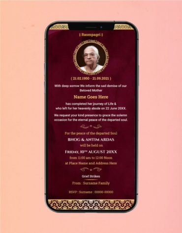 Rasam Pagri Card Template