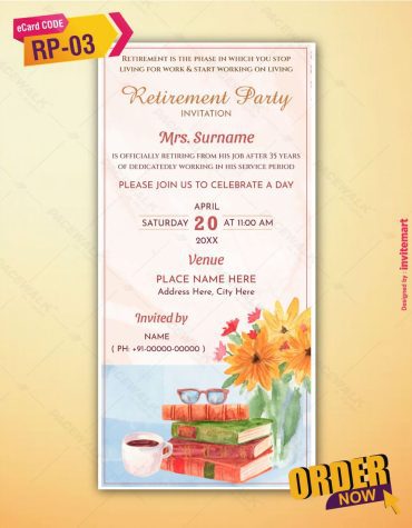 Retirement Invitation Card