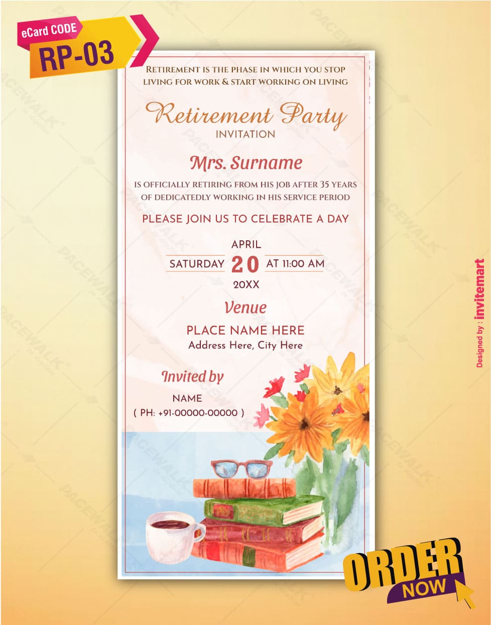 Retirement Invitation Card
