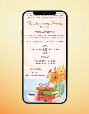 Retirement Invitation Card