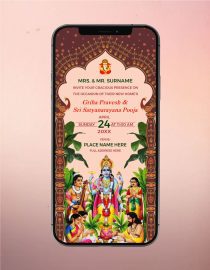 Sri Satyanarayan Pooja Invitation Card Online