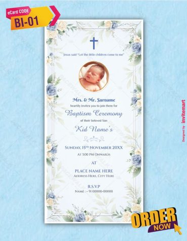 Baptism Ceremony Invitation