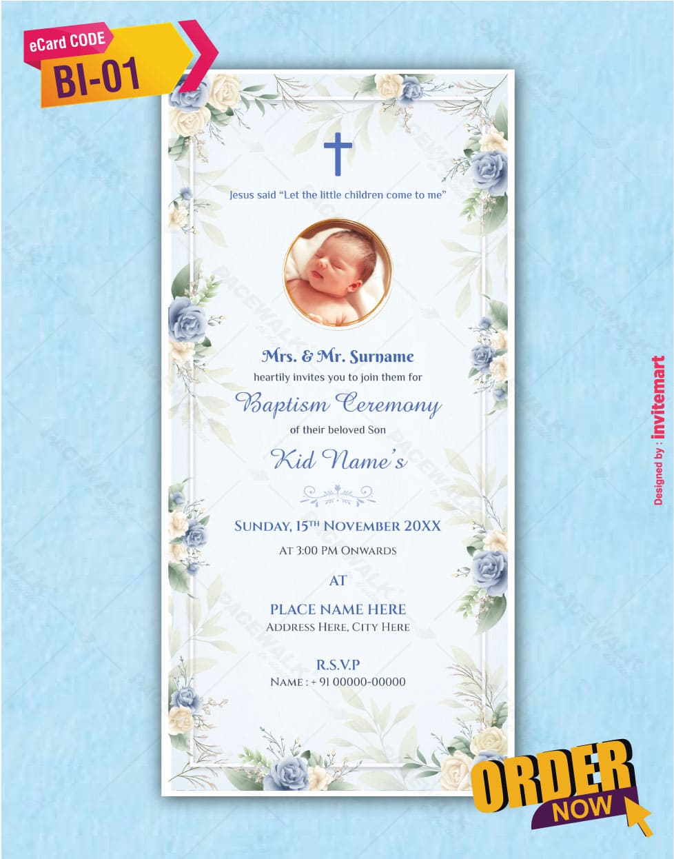 Baptism Ceremony Invitation
