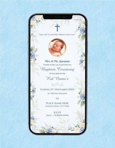 Baptism Ceremony Invitation