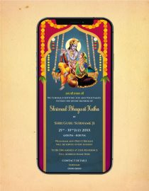 Bhagwat Katha Invitation Card