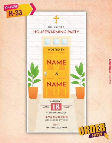 Christian Housewarming Party Invitation Card