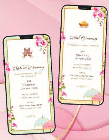 Multi Page Wedding Invitation Pdf Cards