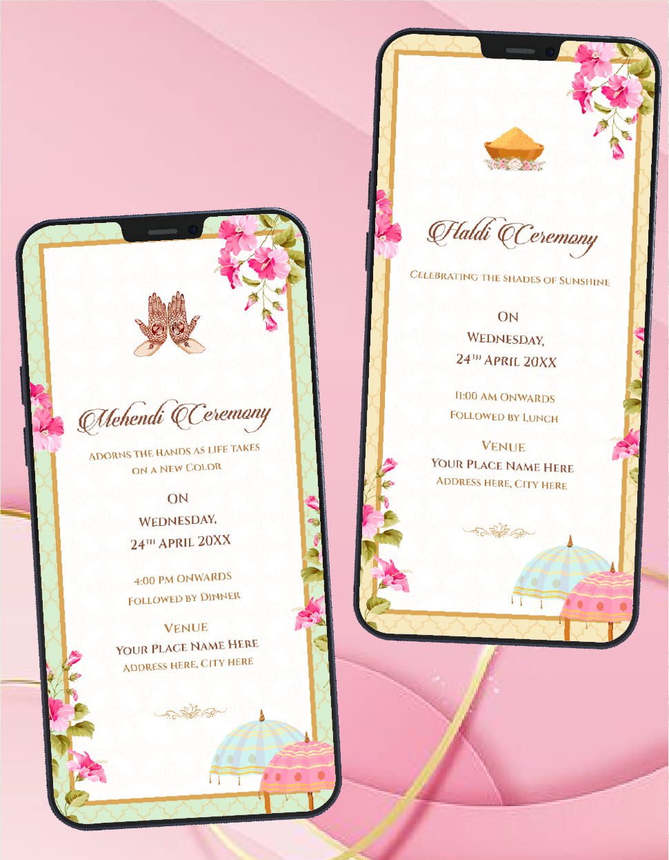 Multi Page Wedding Invitation Pdf Cards