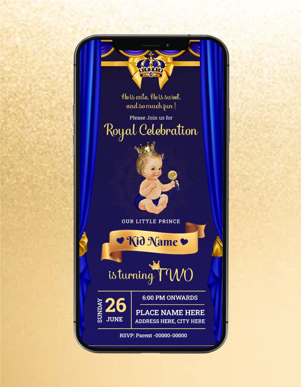 Royal Celebration Birthday Invitations