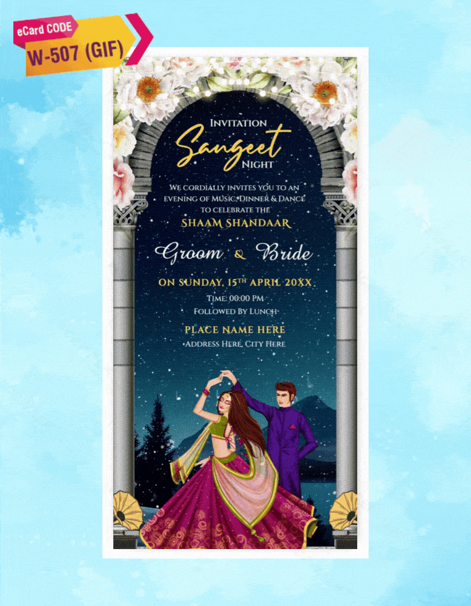 Sangeet Night Invitation GIF Card