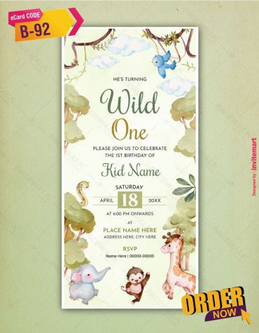 Wild One Birthday Invitation