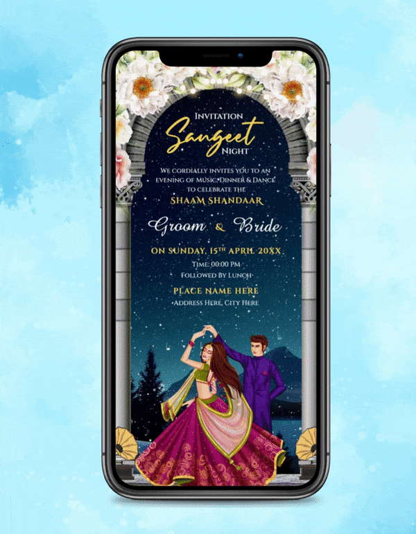 Sangeet Night Invitation GIF Card