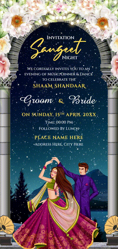 Sangeet Night Invitation GIF Card