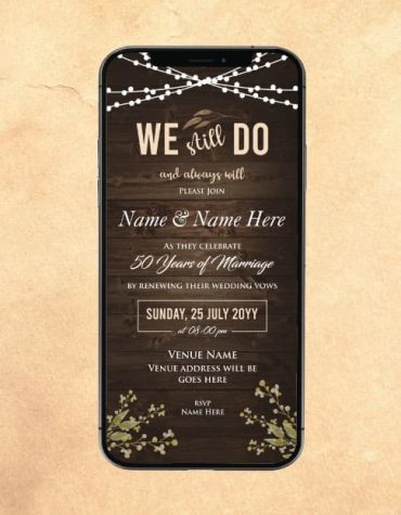 50th Wedding Anniversary Invitation