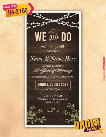 50th Wedding Anniversary Invitation