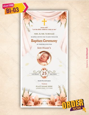Baptism Ceremony Invitation Templates