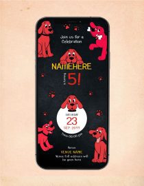 Clifford Birthday Invitation Card