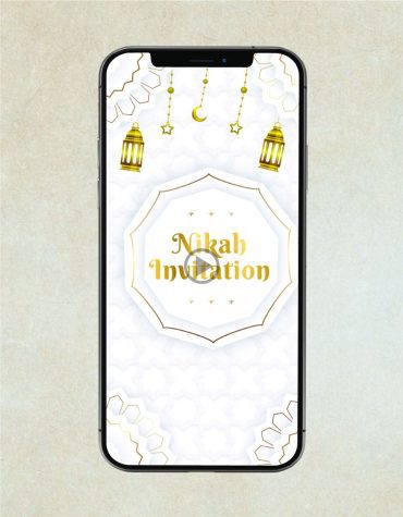 Elegant Nikah Muslim Wedding Invitation Video