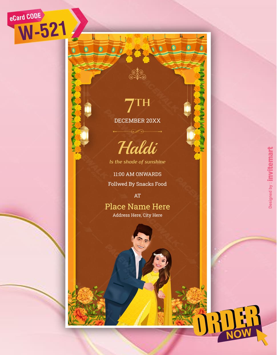 Jain Caricature Multiple Function Wedding Invitation Pdf