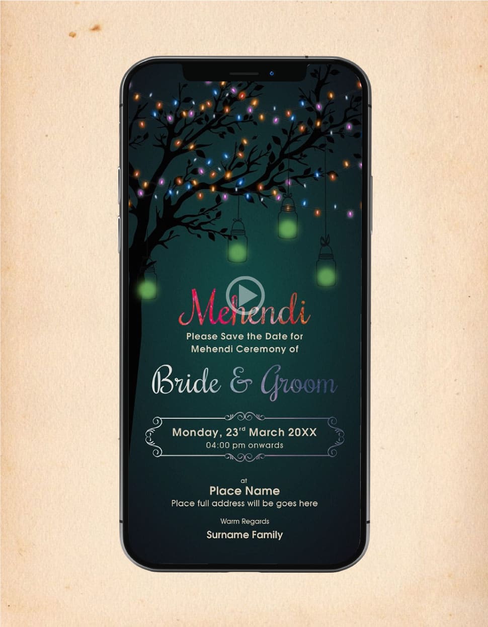 Mehndi Ceremony Invitation Video