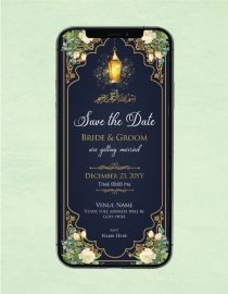 Muslim Wedding Invitation Card