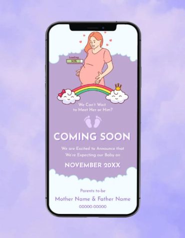 Pregnancy Announcement Invitation