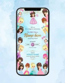 Princess Birthday Invite Templates