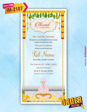 Thread Ceremony Card