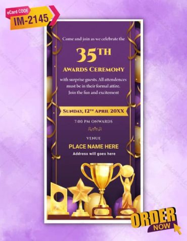 35th Awards Ceremony Invitation