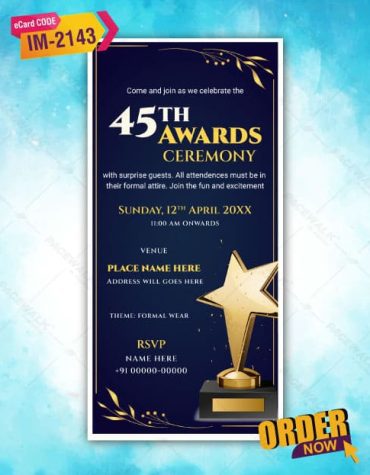 45th Awards Ceremony Invitation