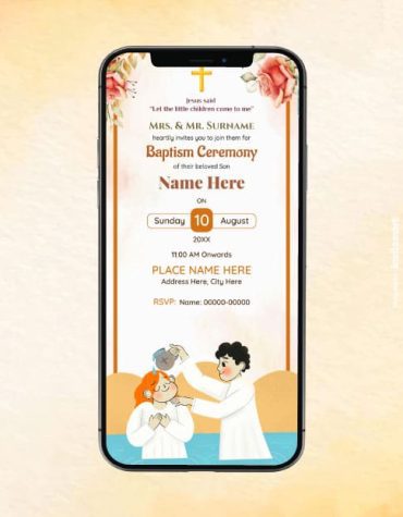 Baptism & Christening Invitation
