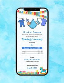 Naming Ceremony Invitation Card