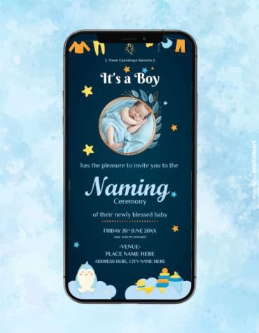 Naming Ceremony Invite Card