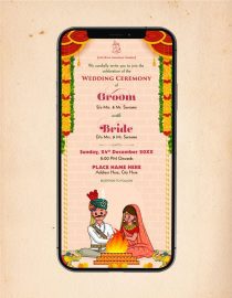 Gujarati Wedding Ceremony Invitation Card